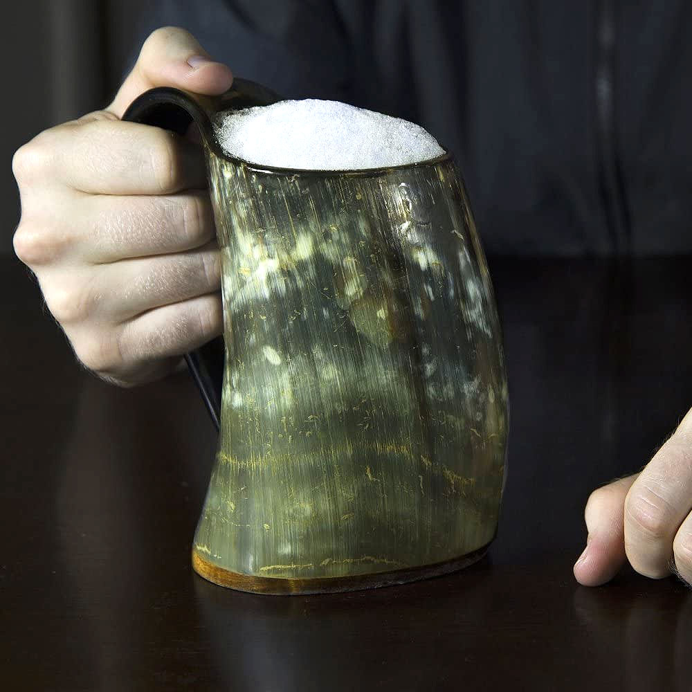 Vikings Valhalla Cup Drinking Horn Tankard Authentic Medieval Inspired drinking Mug (20oz) - Image 2
