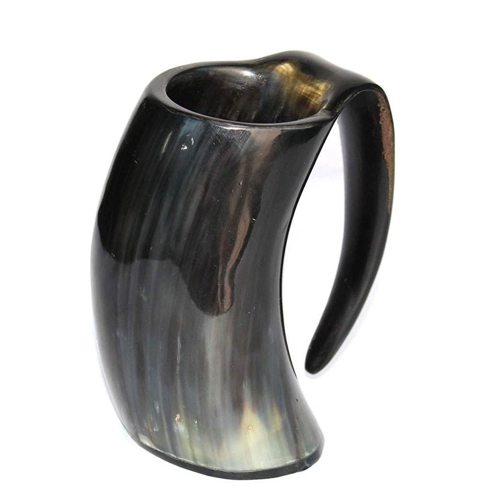 Viking Drinking Horn Cup Tankard Handcrafted Ox Cup Goblet (16oz) set of 4 - Image 2