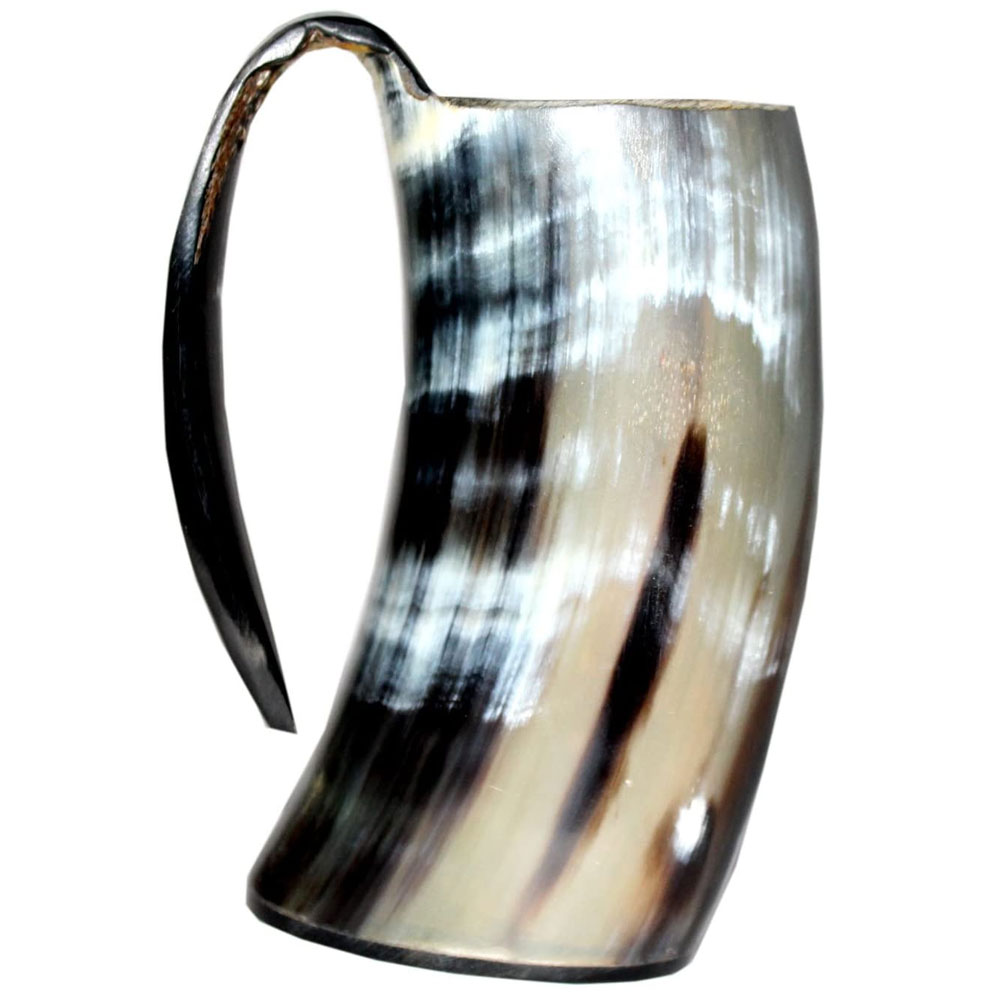 Viking Drinking Horn Cup Tankard Handcrafted Ox Cup Goblet (16oz) set of 4 - Image 7