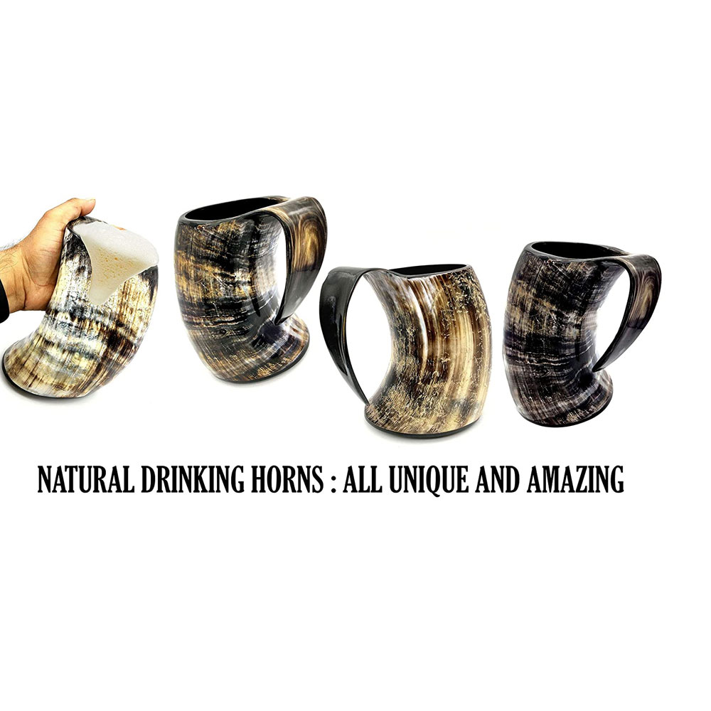 Viking Cup Drinking Horn Tankard Authentic Medieval Inspired drinking Mug (16oz) - Image 5