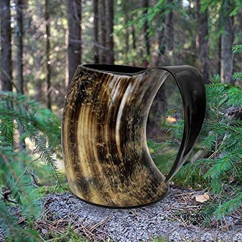 Viking Cup Drinking Horn Tankard Authentic Medieval Inspired drinking Mug (16oz) - Image 6