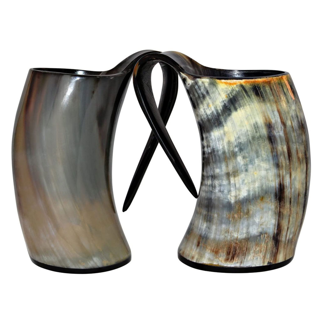 Viking Cup Drinking Horn Tankard Authentic Medieval Inspired drinking Mug (16oz) - Image 9