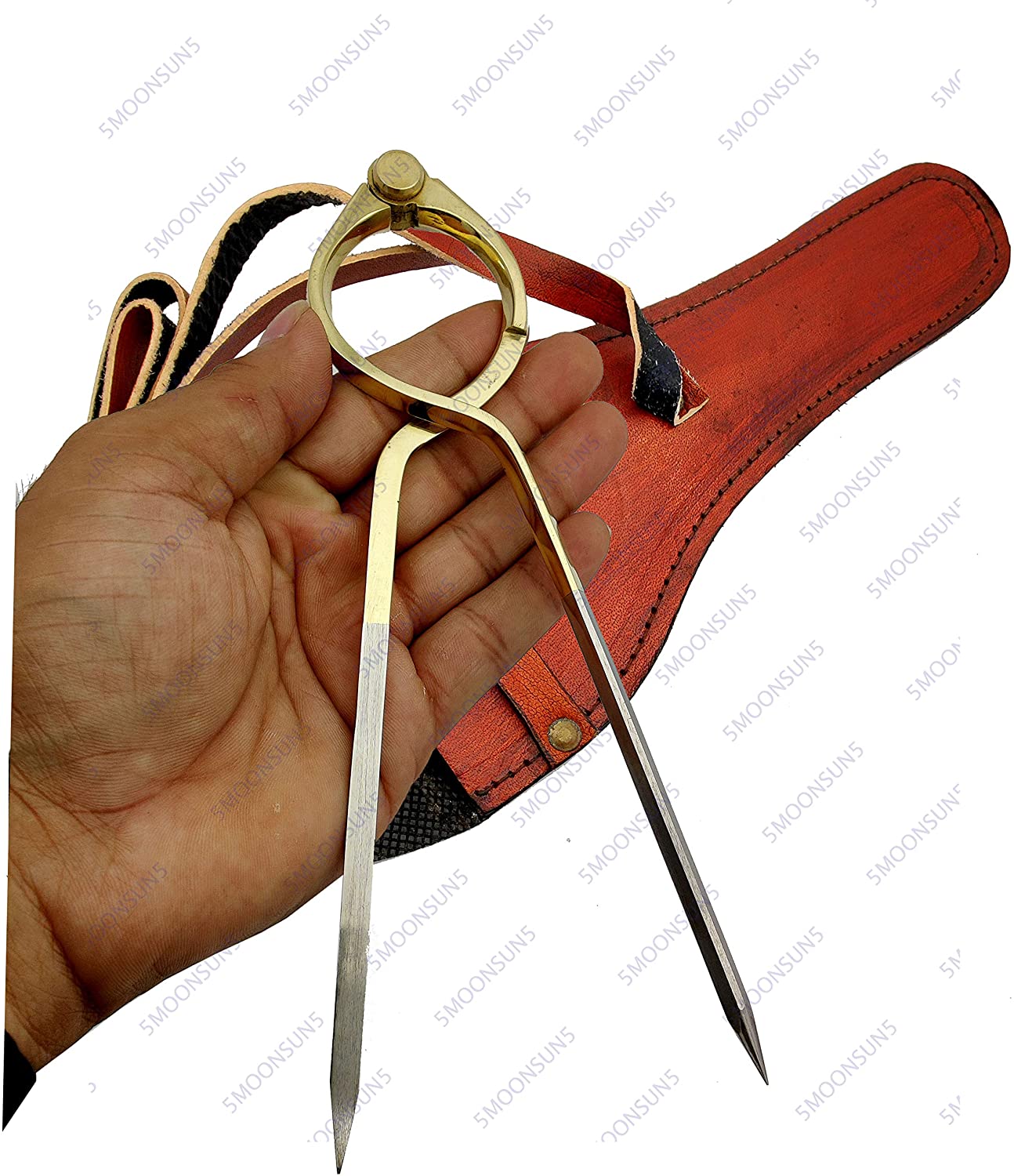 Vintage Navigation Straight Pattern Artist Divider Solid Brass Drawing Tool - Image 2