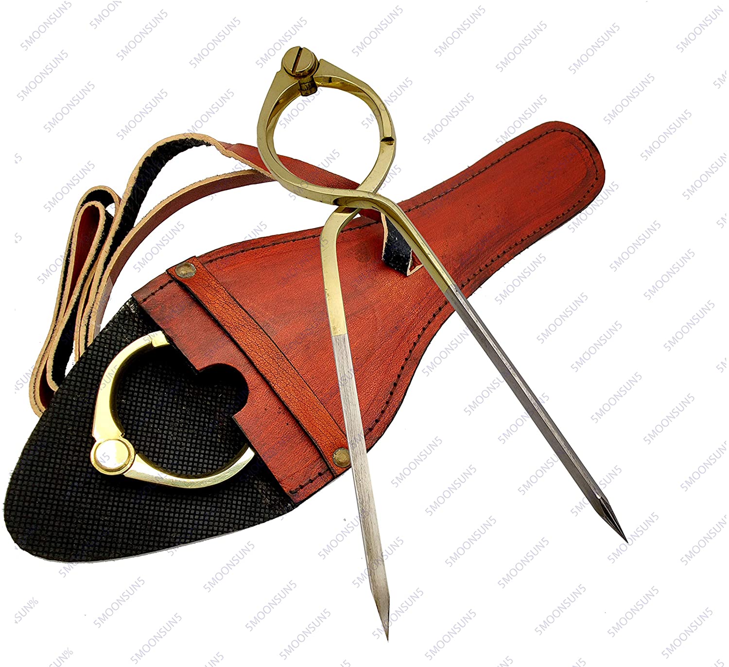 Vintage Navigation Straight Pattern Artist Divider Solid Brass Drawing Tool - Image 5