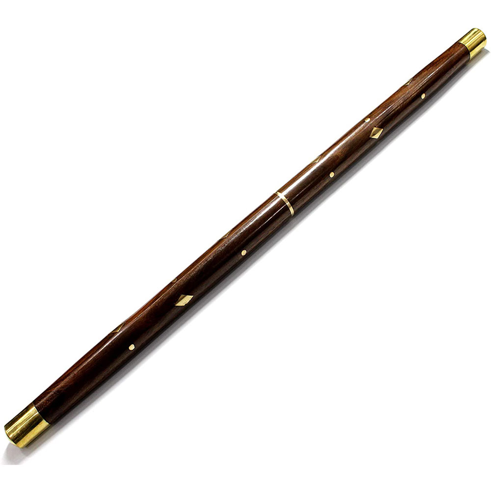 Handcrafted Walking Rule Swagger Wooden Stick Brass Cap on Both end. - Image 6