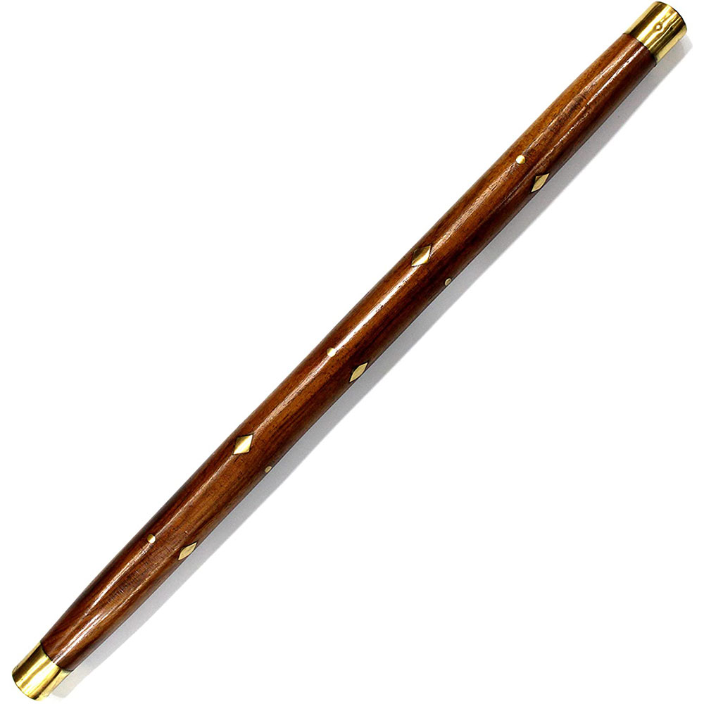Handcrafted Walking Rule Swagger Wooden Stick Brass Cap on Both end. - Image 7