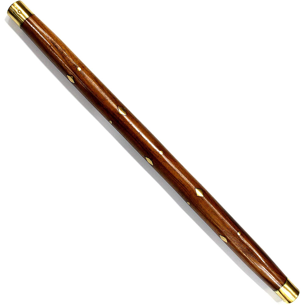 Handcrafted Walking Rule Swagger Wooden Stick Brass Cap on Both end. - Image 8
