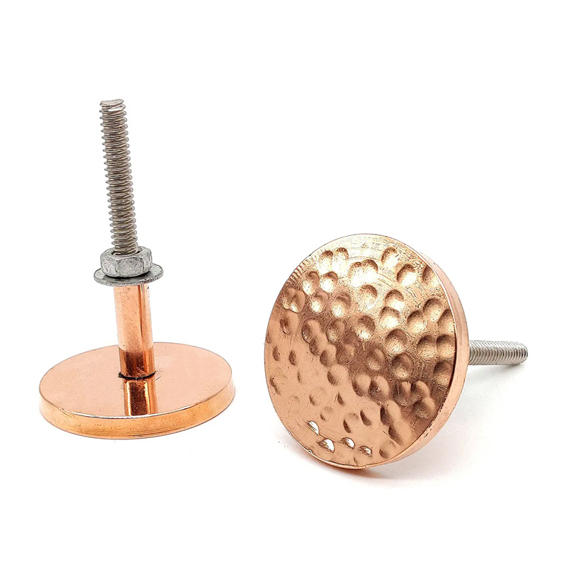 Hammered knobs Full Brass Copper Finish Solid Handmade Drawer Handles/Furniture Hardware