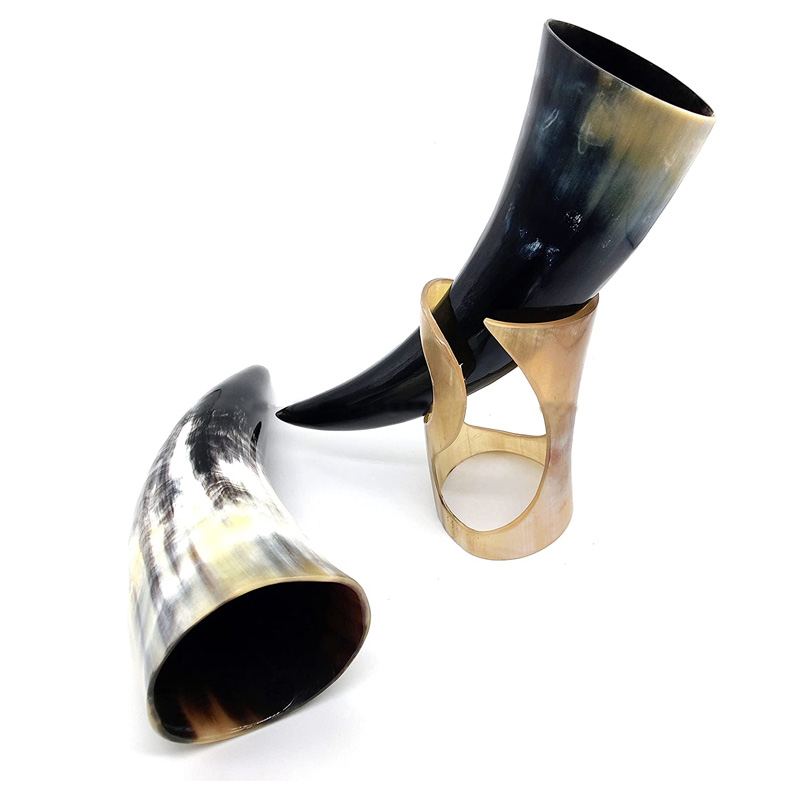 VIKING DRINKING HORN MUG Handcrafted Ox Cup HORN - Drink Mead & Beer Like Game of Thrones
