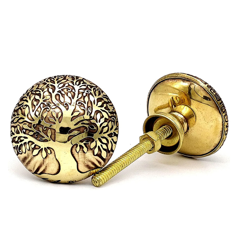 Brass Pulls with Reversible Metal Backplate | Handmade Furniture Hardware Handles for Door, Drawer
