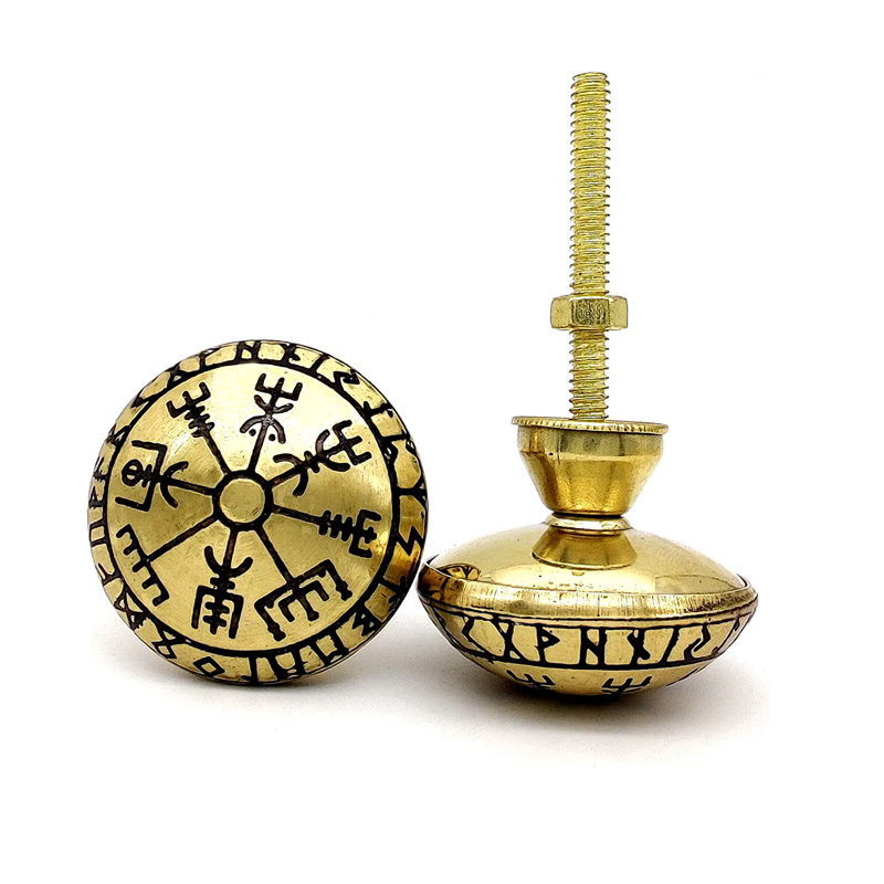 Handmade Viking Compass Brass Knobs | Viking Decor Brass Cabinet Knobs