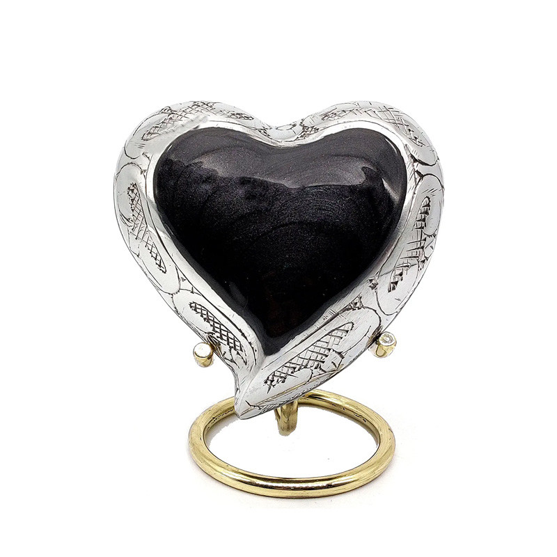 Handcrafted Heart Urn Keepsake Cremation Urn for Human pet Ashes Engraved Urn Heart Shaped