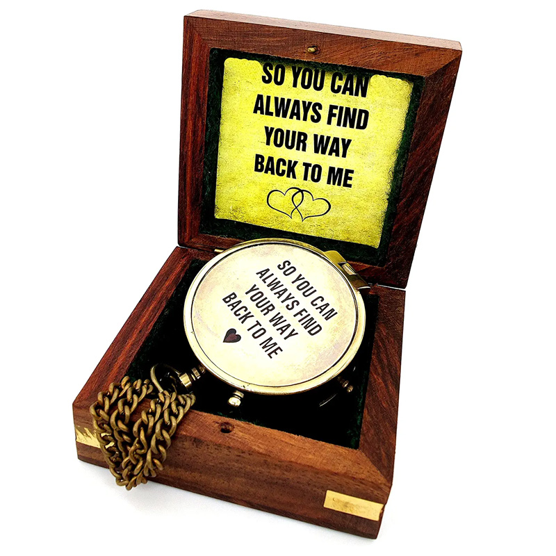 Nautical Vintage Personalized Compass with So You Can Always Find Your Way Back to Me Quote Gifts