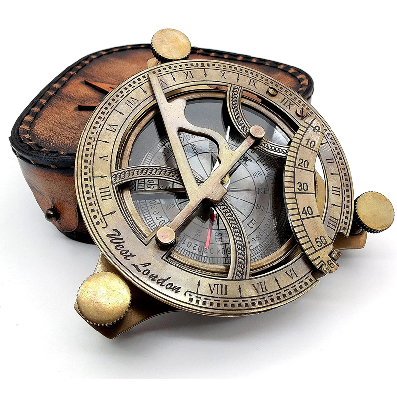 Nautical West London Sundial Compass Premium Quality Handcrafted Brass Compass
