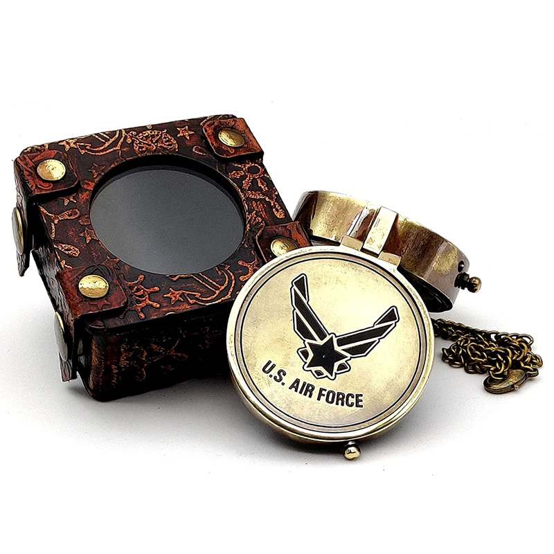 US AIR FORCE Engraved Brass Military Compass Nautical Marine Gift A Perfect and Unique gift