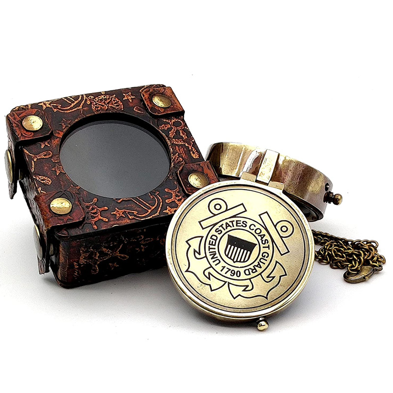 US Coast Guard Engraved Brass Military Compass Nautical Marine Gift A Perfect and Unique Gift