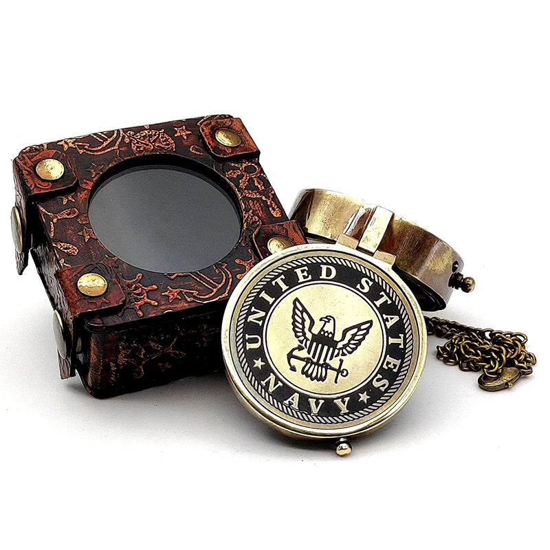 US Navy Engraved Brass Military Compass Nautical Marine Gift A Perfect and Unique Gift