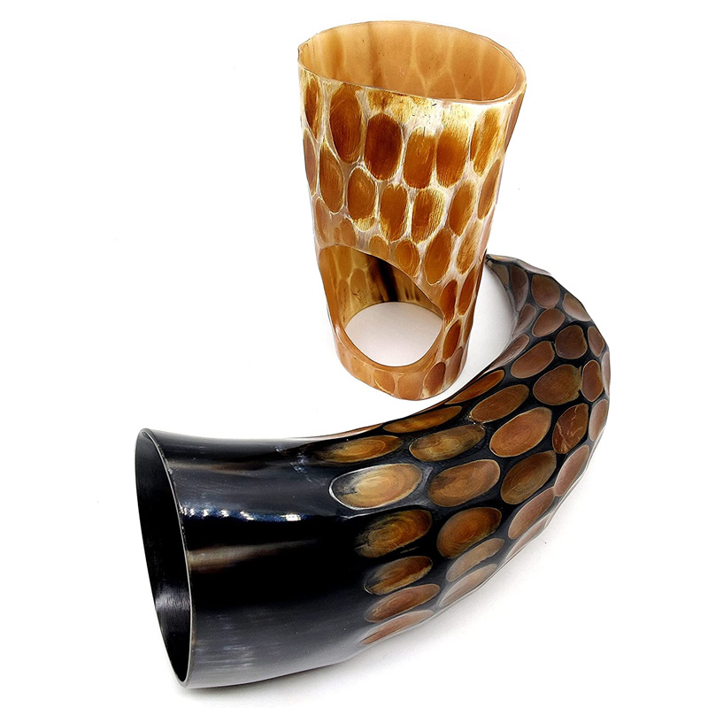 Viking Beer horn mug Game of throne vikings horn Medieval Drinking Horn with attractive carving - Image 2