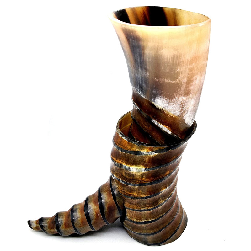 Viking Beer horn mug Game of thrones vikings horn with stand 16oz Medieval Drinking Horn - Image 2