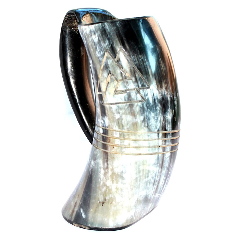 VIKING DRINKING HORN MUG Handcrafted Ox Cup Goblet Drink Mead & Beer Like Game of Thrones - Image 2