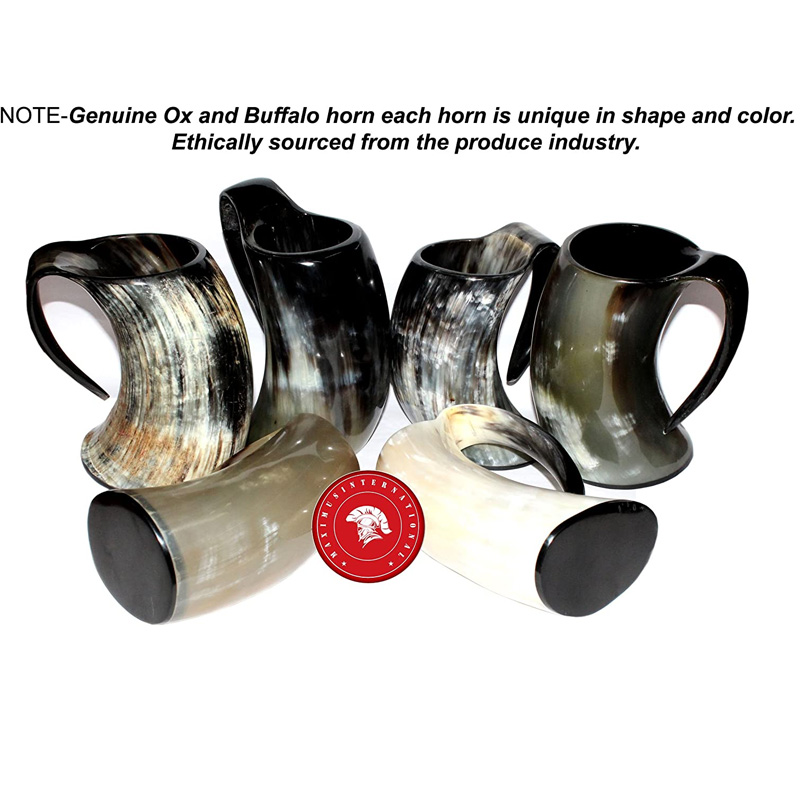 VIKING DRINKING HORN MUG Handcrafted Ox Cup Goblet - Drink Mead & Beer Like Game of Thrones - Image 3