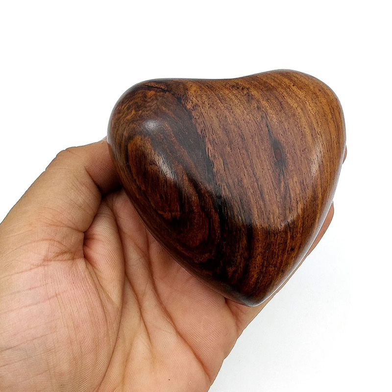 Wooden Heart Keepsake Urn - Mini Ash Urn Small Handcrafted Cremation Urn for Ashes - Image 2