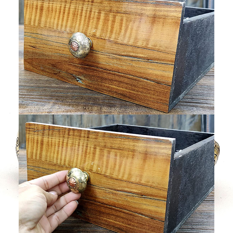 Brass and Copper Door Knobs/Drawer Wardrobes & Kitchen Cupboards/ Handmade Classic Decor Engraved - Image 2