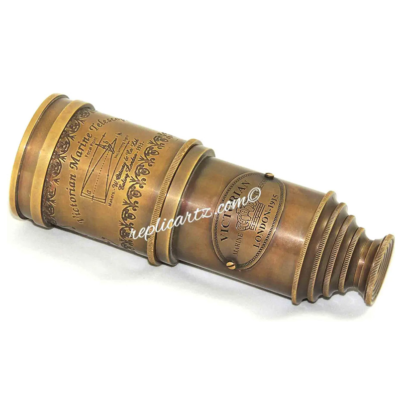 Victorian Marine Brass Telescope 1915 Telescope with Unique Victorian Style Collectible antiquegif