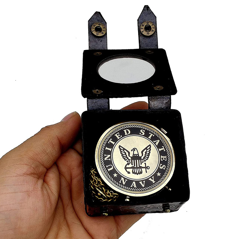 US Navy Engraved Brass Military Compass Nautical Marine Gift A Perfect and Unique Gift - Image 2