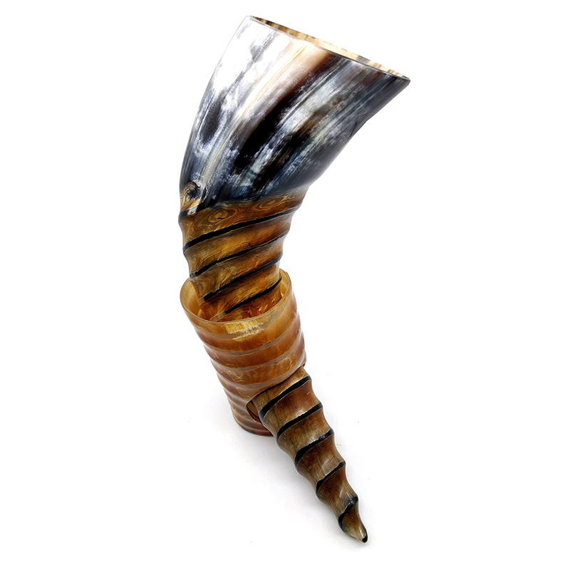 Viking Beer horn mug Game of thrones vikings horn with stand 16oz Medieval Drinking Horn - Image 3