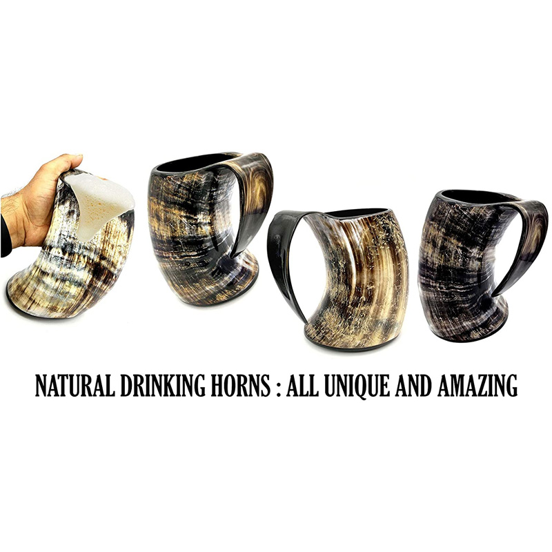 The Original Handcrafted Authentic Viking Drinking Horn Tankard for Beer, Mead - Image 3