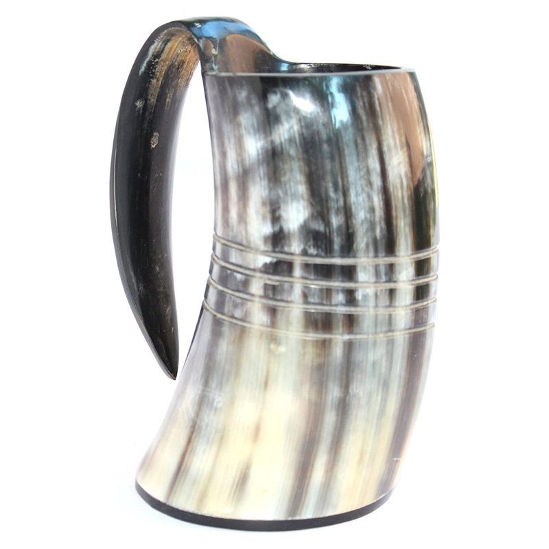 VIKING DRINKING HORN MUG Handcrafted Ox Cup Goblet Drink Mead & Beer Like Game of Thrones - Image 3