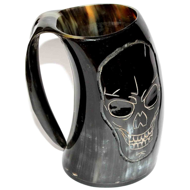 VIKING DRINKING HORN MUG Handcrafted Ox Cup Goblet - Drink Mead & Beer Like Game of Thrones - Image 2