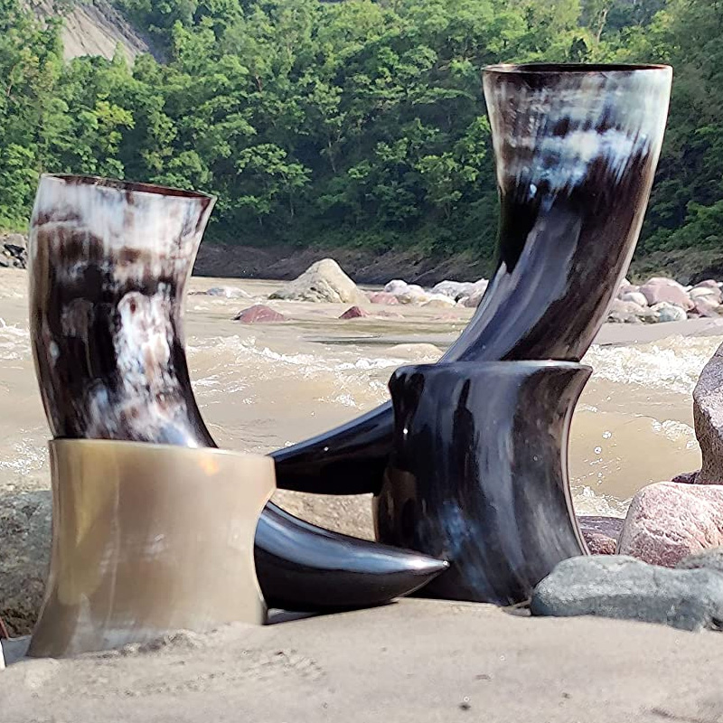 VIKING DRINKING HORN MUG Handcrafted Ox Cup HORN - Drink Mead & Beer Like Game of Thrones - Image 3