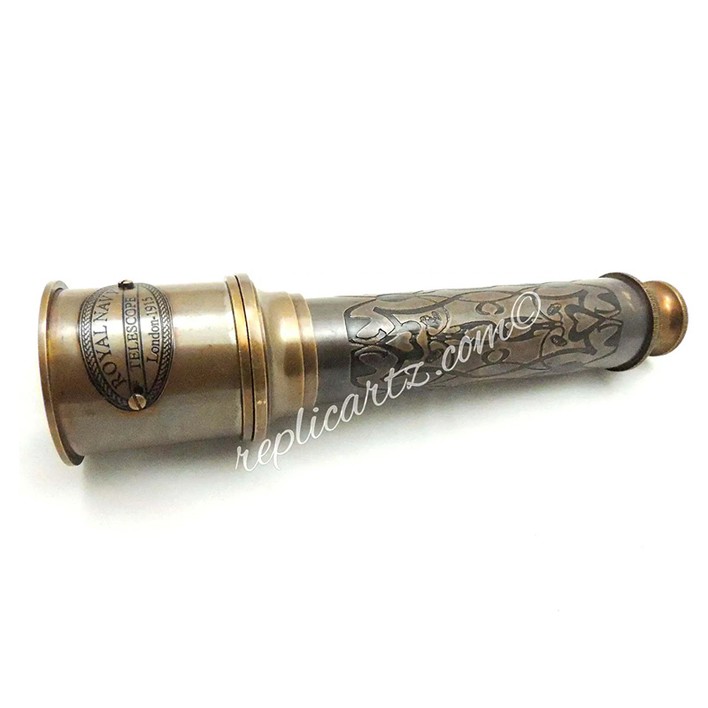 Royal Navy London Brass Telescope 1915 with Unique Vintage Style Collectible Unique Style Gift