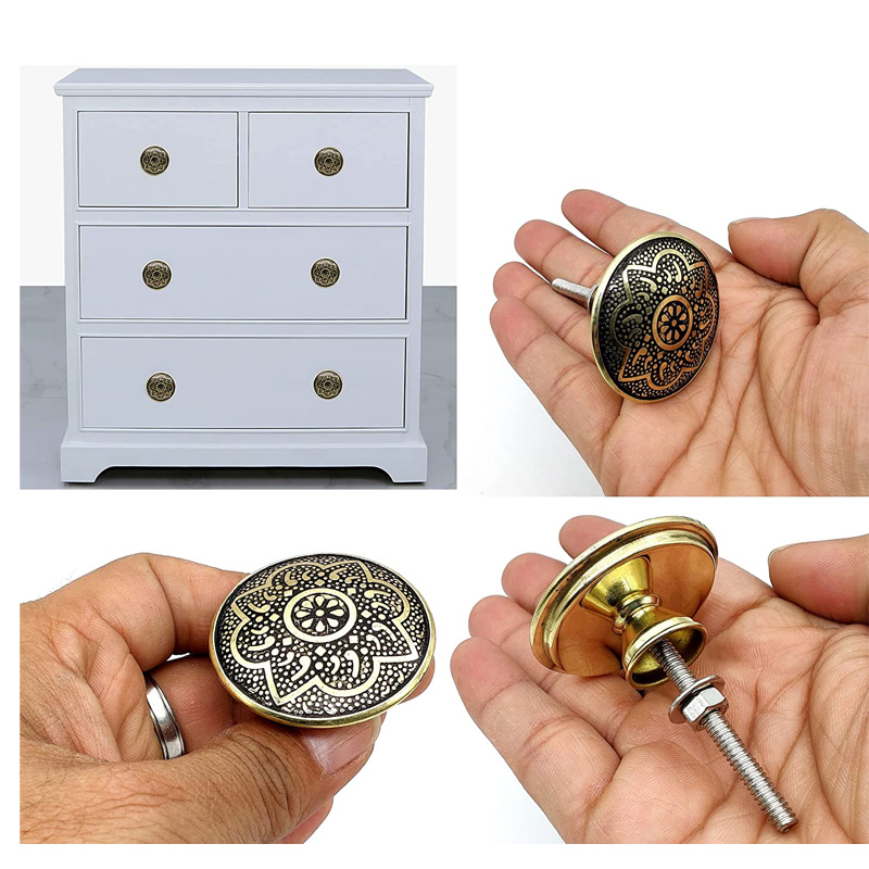 Brass Door Knobs/Drawer Pulls Dresser Wardrobes & Kitchen Cupboards/ Handmade Classic Decor - Image 3