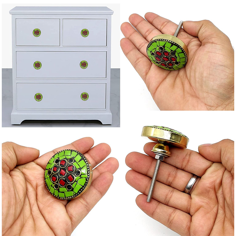 Brass Door Knobs/Drawer Pulls Dresser Door Wardrobes & Kitchen Classic Hardware Decor - Image 3
