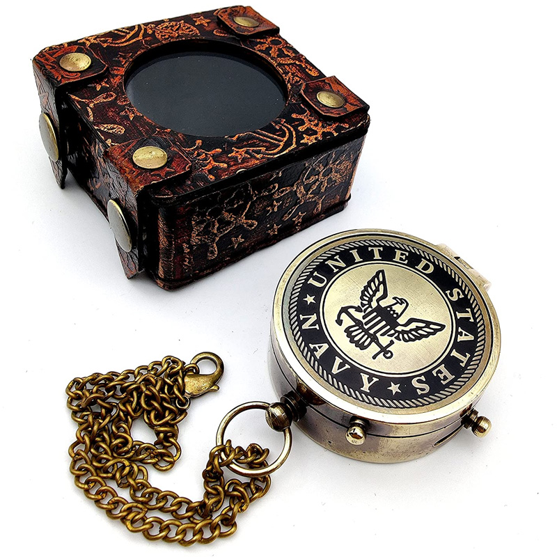 US Navy Engraved Brass Military Compass Nautical Marine Gift A Perfect and Unique Gift - Image 3