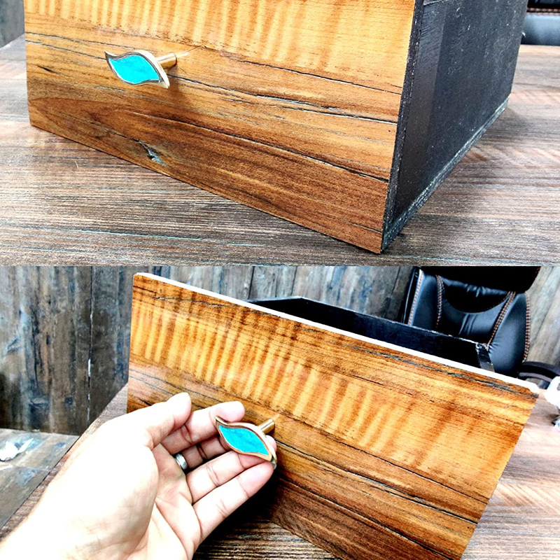 Brass knobs Full Brass Solid Blue Finish Handmade Drawer Knobs Cabinet Pull Handles/Furniture - Image 2