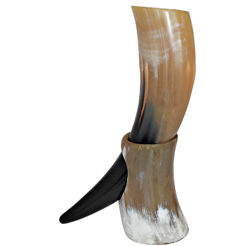 Ounce Natural Style Viking Wine/Mead Drinking Horn with stand - Authentic Medieval Inspired Mug - Image 4