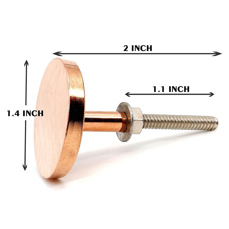 Hammered knobs Full Brass Copper Finish Solid Handmade Drawer Handles/Furniture Hardware - Image 4