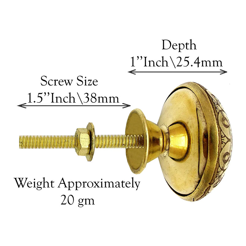 Brass Door Knobs/Drawer Pulls Dresser and Kitchen Cupboards/ Handmade Classic Hardware Decor, - Image 4