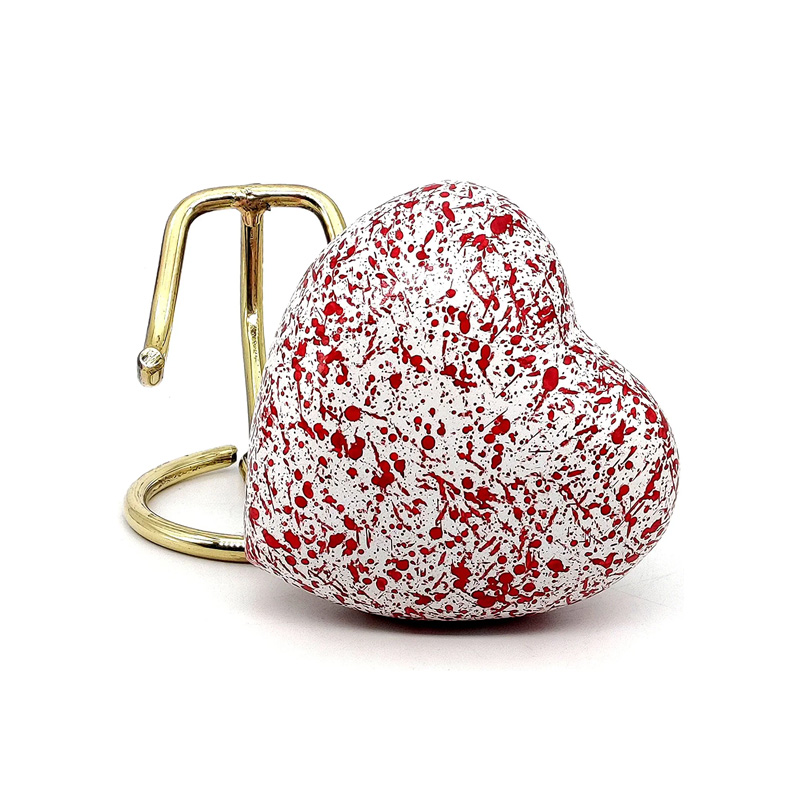 Handcrafted Heart Urn Keepsake Cremation Urn for Human pet Ashes Golden Urn Heart Shaped - Image 3