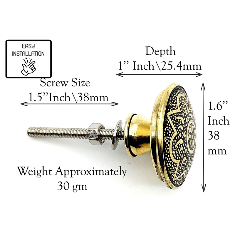 Brass Door Knobs/Drawer Pulls Dresser Wardrobes & Kitchen Cupboards/ Handmade Classic Decor - Image 4