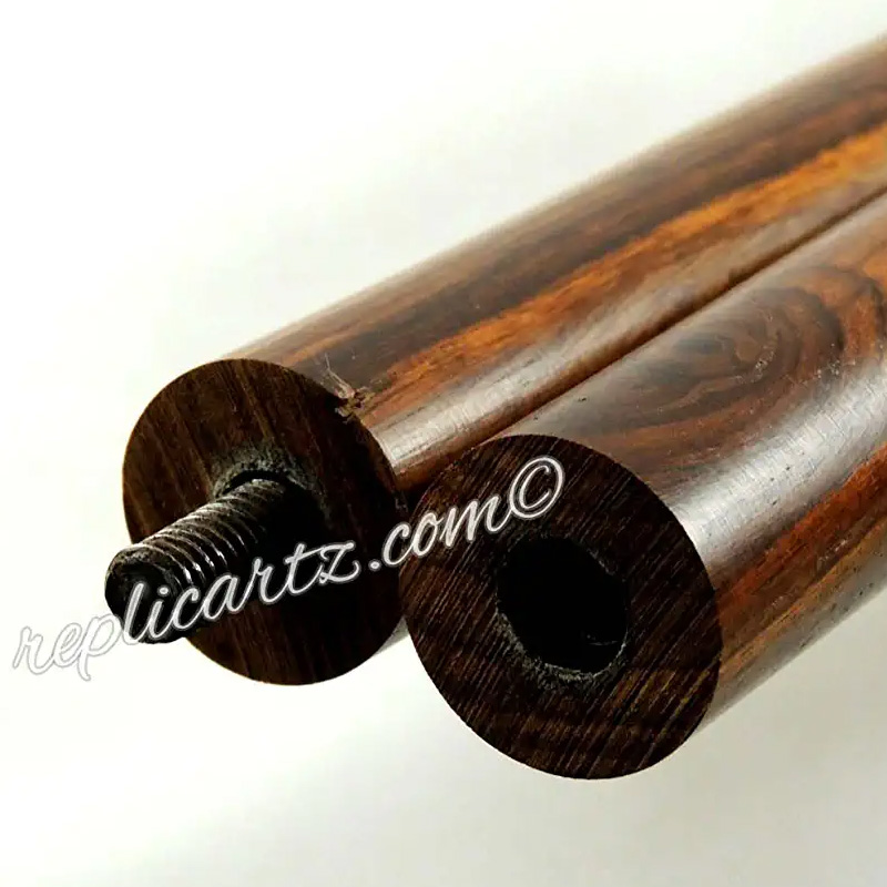 Sun & Moon Vintage Brass Handle Victorian Telescope Head Foldable Wooden Walking Stick - Image 4