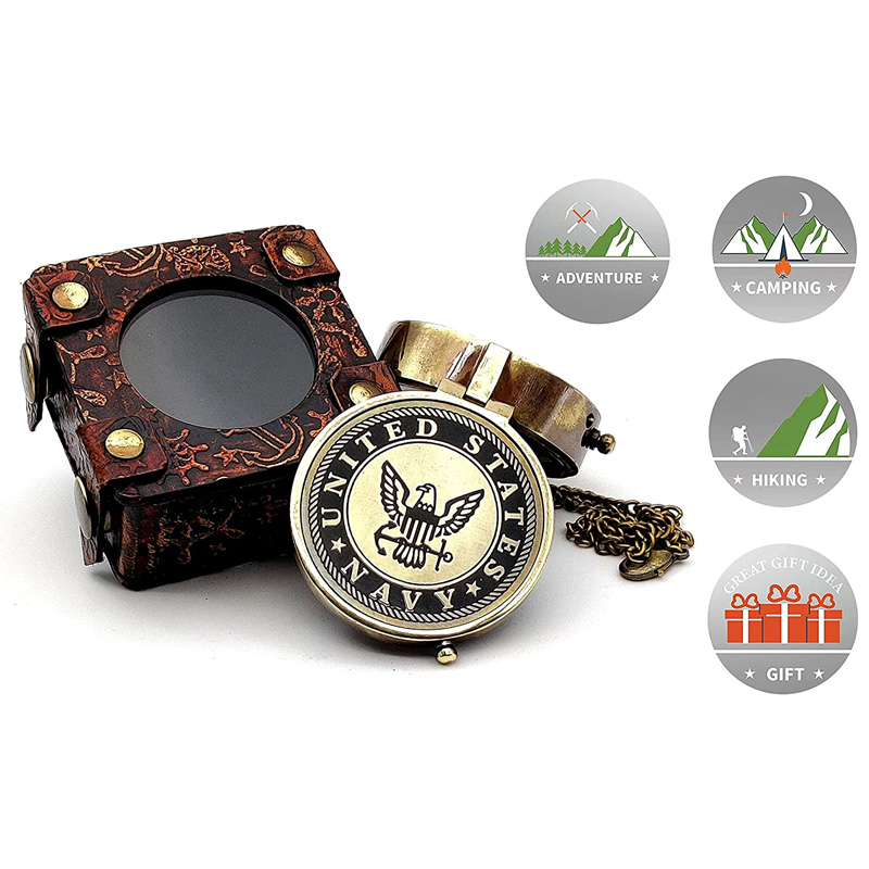 US Navy Engraved Brass Military Compass Nautical Marine Gift A Perfect and Unique Gift - Image 5