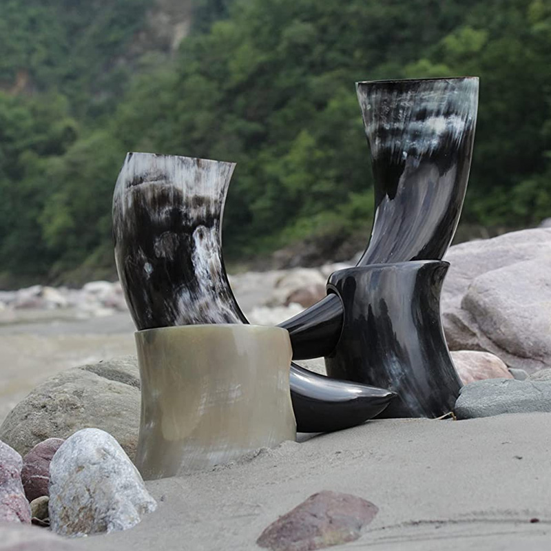 Viking Beer horn mug Game of throne vikings horn Medieval Drinking Horn with attractive carving - Image 5