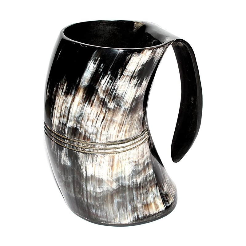Polished Finish Drinking Horn Tankard 16