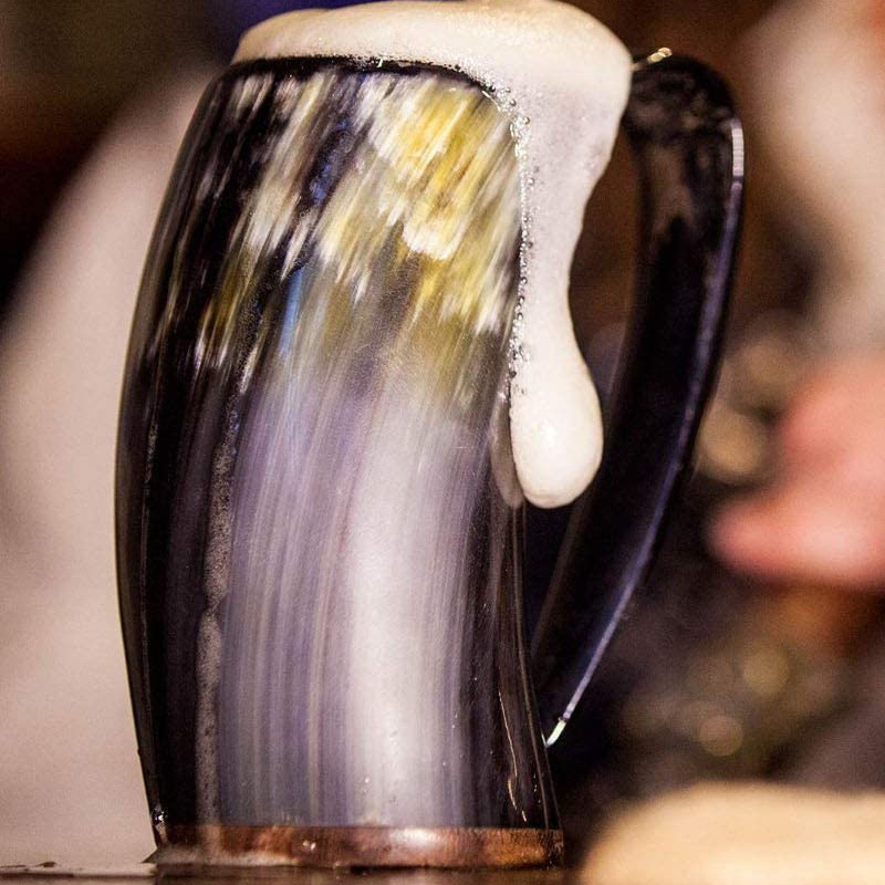 Viking Drinking Horn Cup Ox Cup Goblet Tankard Handcrafted Drink Mead & Beer Like Game of Thrones - Image 2