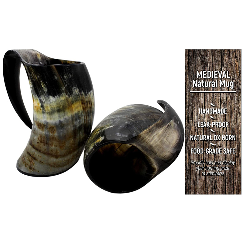 Viking Drinking Horn Cup Ox Cup Goblet Tankard Handcrafted Drink Mead & Beer Like Game of Thrones - Image 3